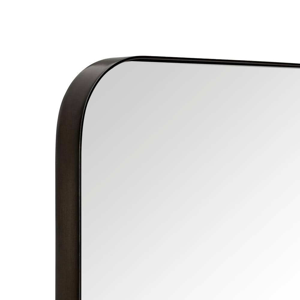 Bronze and Silver Rectangular Bathroom Vanity Mirror