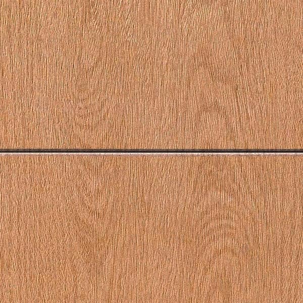 DIY Faux Pivot 36 in. x 79 in. Left-Hand 6-Grid Teak Stain Fiberglass Front Door Kit w/ Quick Assemble Jamb