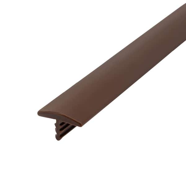 Outwater 5/8 in. Brown Flexible Polyethylene Center Barb Hobbyist Pack Bumper Tee Moulding Edging 25 ft. long Coil