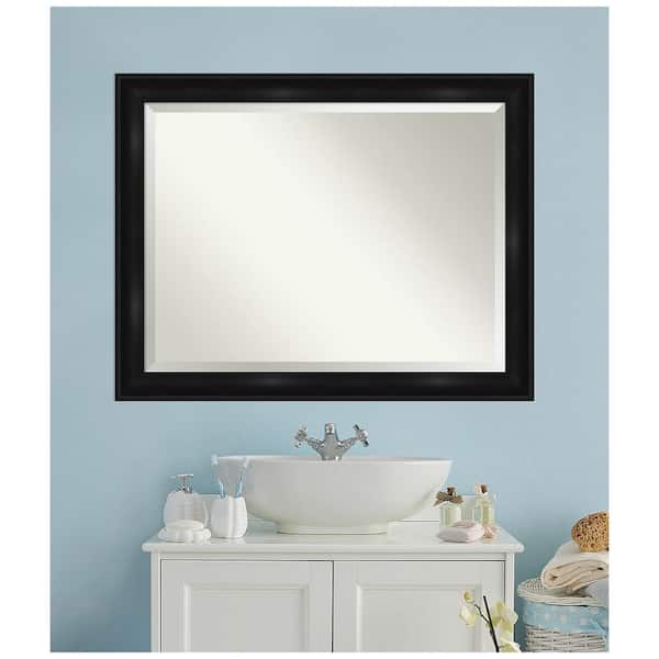 Grand Black 45.75 in. x 35.75 in. Bathroom Vanity Mirror