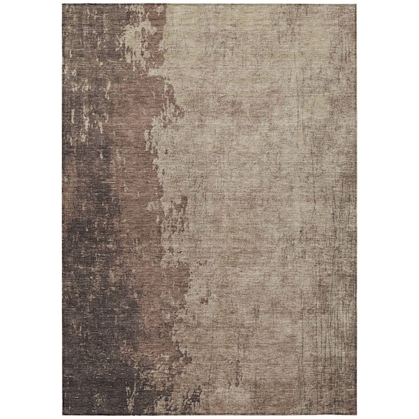 Chantille Machine Washable Indoor/Outdoor Abstract ACN1904 Chocolate 3 ft. x 4 ft. Area Rug