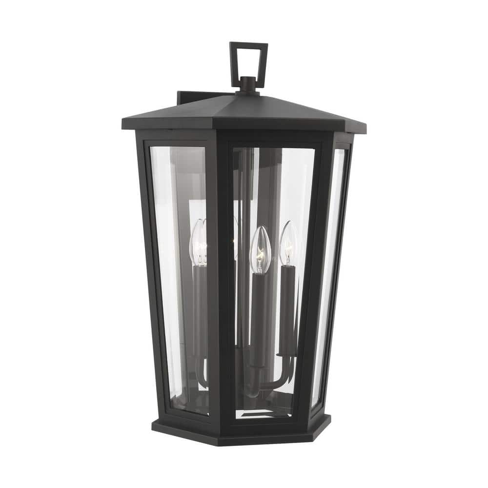 Witley Extra Large Textured Black StoneStrong Outdoor Wall Lantern with Clear Beveled Glass price history on PriceWatchPro