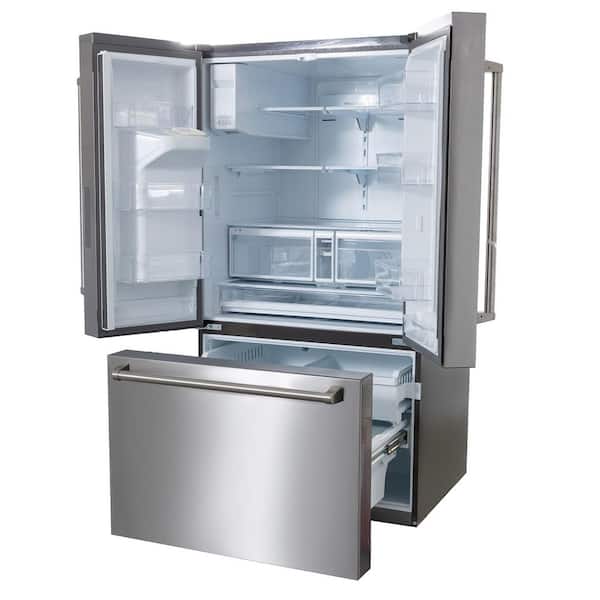 drt・Krush9 Kucht 36 in. 28.9 cu. ft. Standard Depth Freestanding French Door