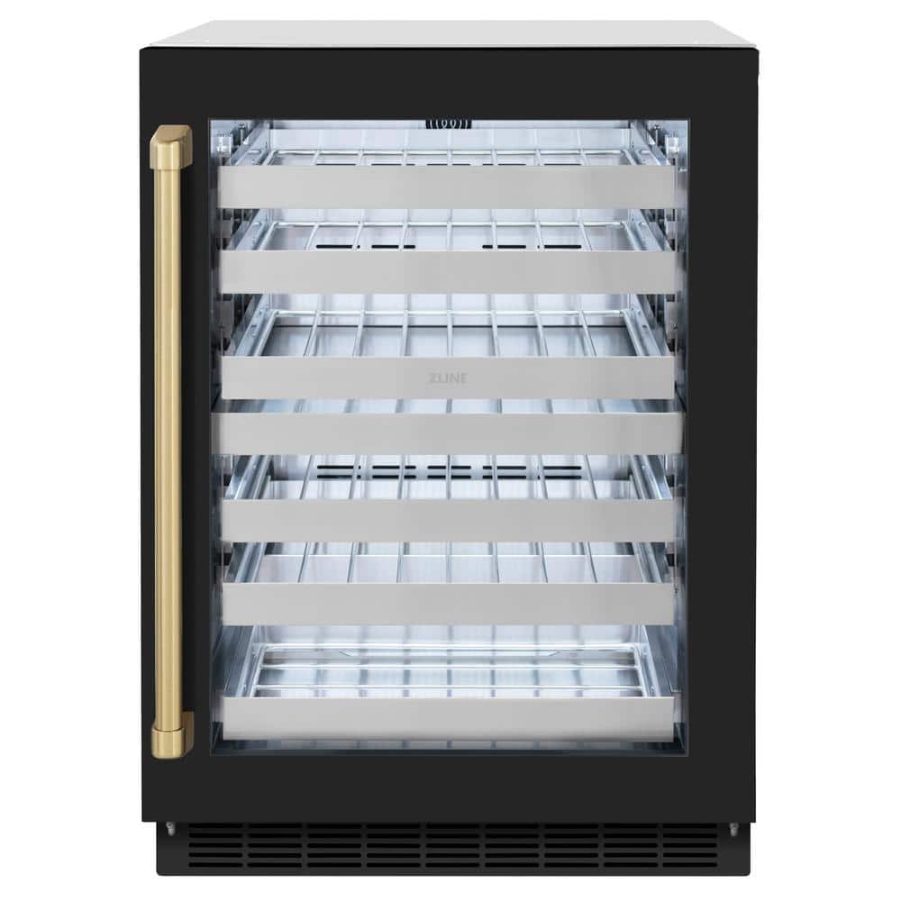 Touchstone 24 in. Dual-Zone 44-Bottle Beverage and Wine Cooler with Glass Door in Matte Black and Champagne Bronze price history on PriceWatchPro