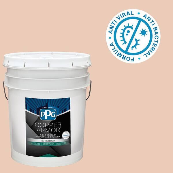 COPPER ARMOR 5 gal. PPG1069-2 Scotchtone Semi-Gloss Antiviral and Antibacterial Interior Paint with Primer