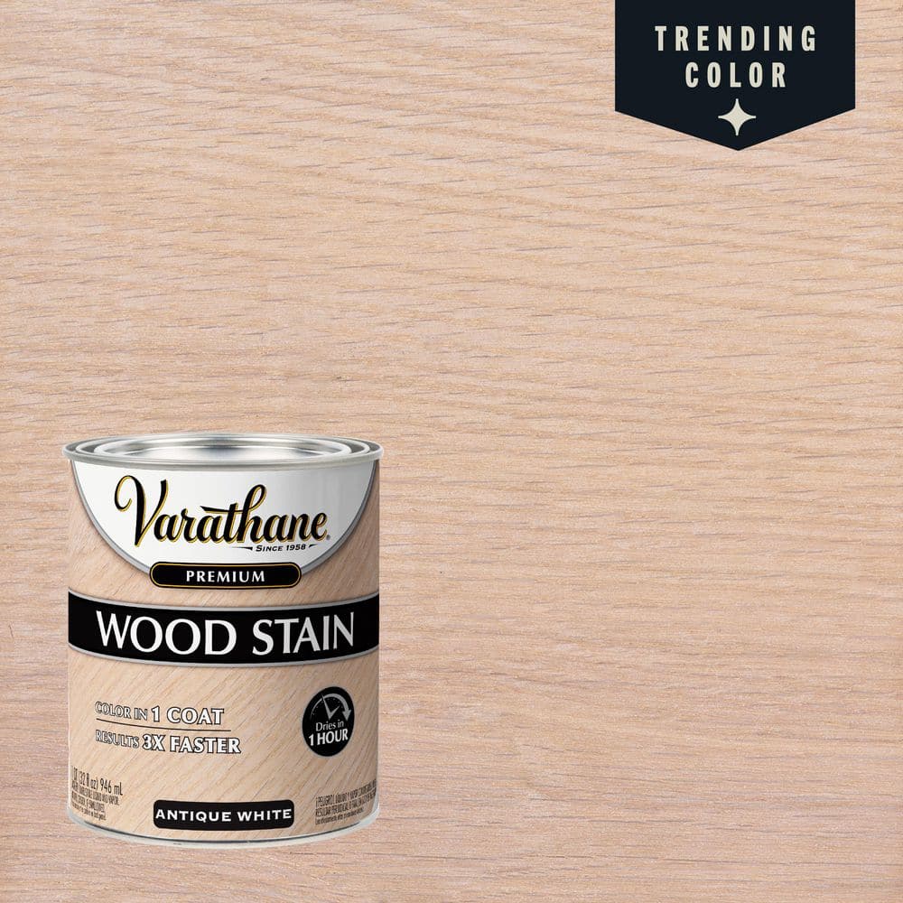 Varathane 1 qt. Antique White Premium Fast Dry Interior Wood Stain ...