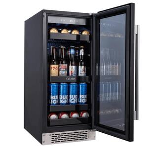 15 in. 100 (12 oz.) Cans Beverage Cooler Refrigerator Soda Drink Mini Fridge Built-in or Freestanding Frost-Free