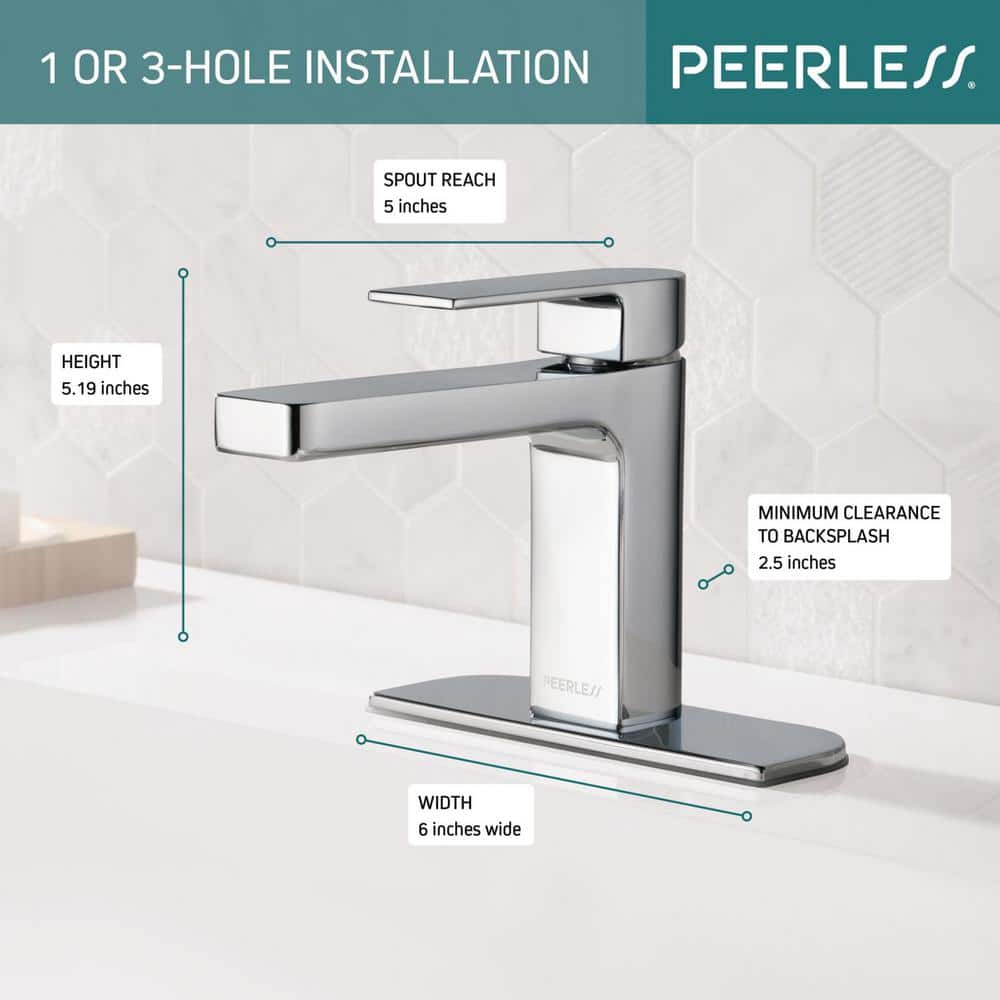 Xander Polished Chrome Single-Handle Mid-Arc Bathroom Faucet
