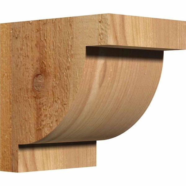 Ekena Millwork 6 in. x 8 in. x 8 in. Western Red Cedar Alpine Rough Sawn Corbel