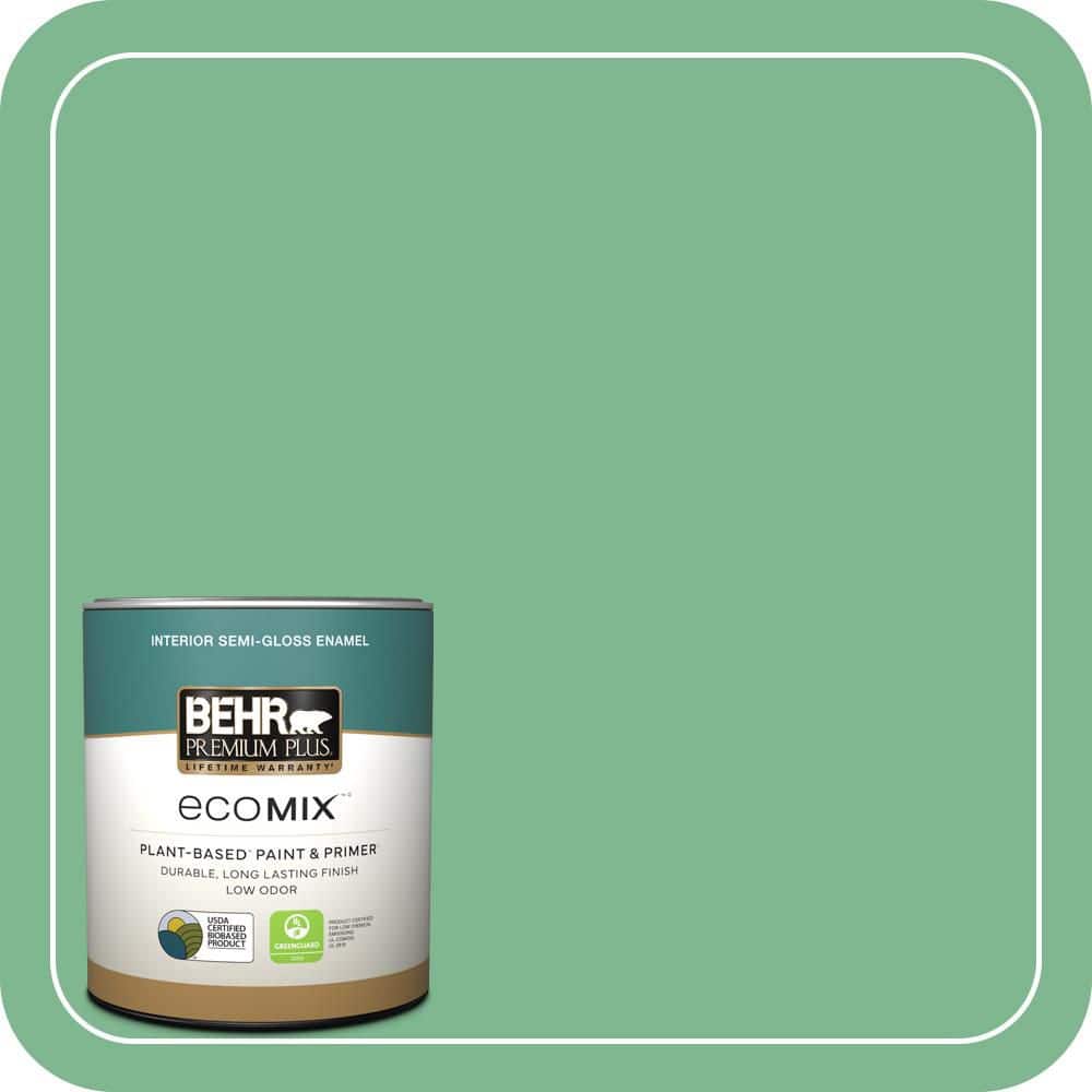 BEHR PREMIUM PLUS 1 qt. #BIC-40 Veiled Chameleon Semi-Gloss Enamel