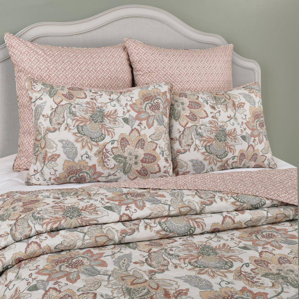 Janessa Twin Brown Microfiber Reversible Quilt Set