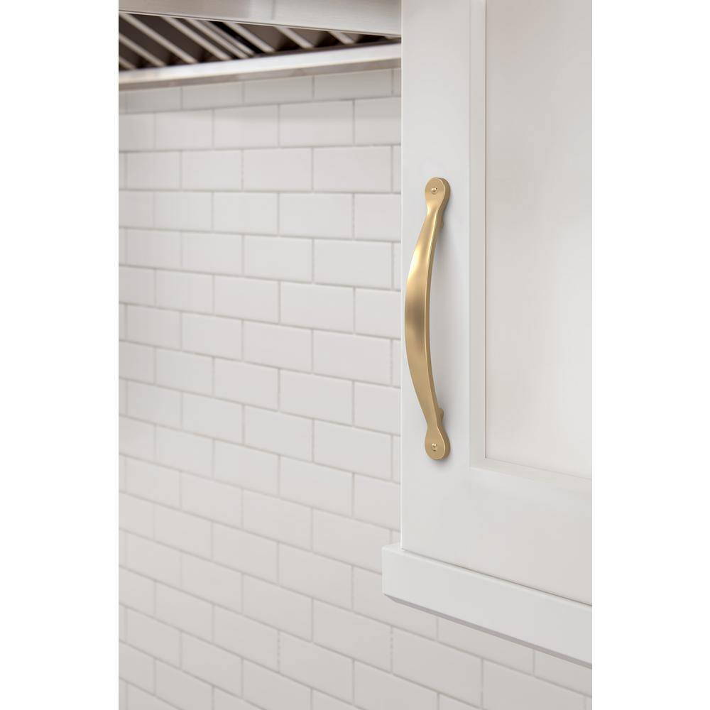Champagne Bronze 7.5-Inch Arch Cabinet Pull with Mounting Hardware