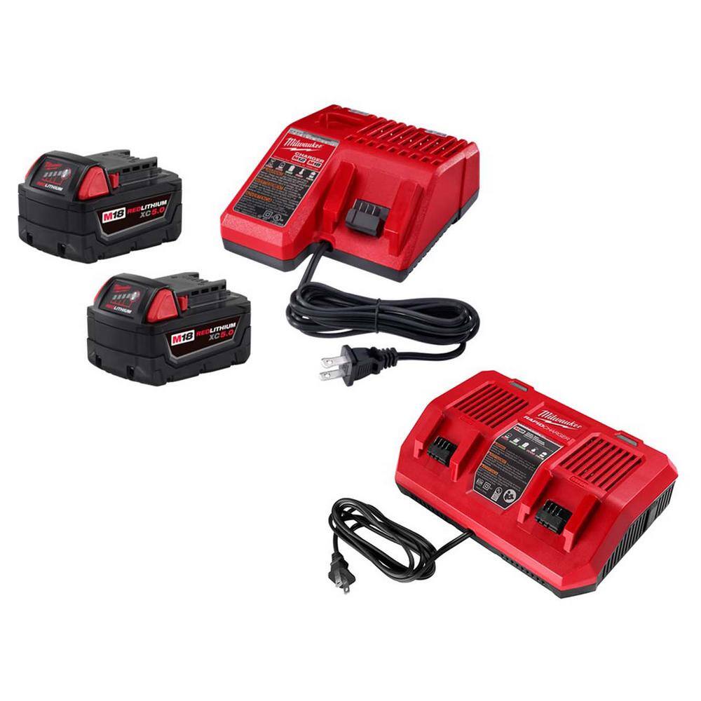 Milwaukee M18 18 Volt Lithium Ion Starter Kit With 1 5 0Ah And 1 2 0 