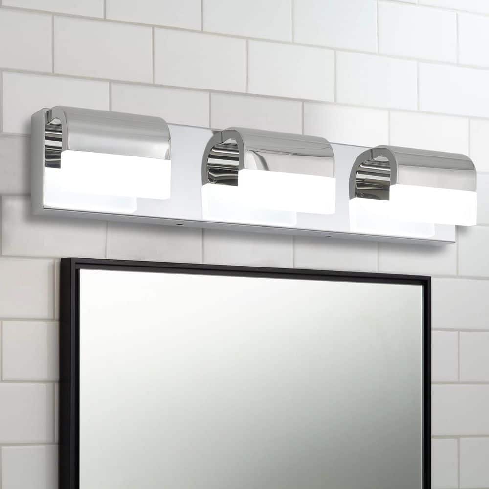 21.7 in. 3-Light LED Vanity Lights Bathroom Vanity Lighting Over Mirror Bath Wall Lighting, No Bulbs Included price history on PriceWatchPro