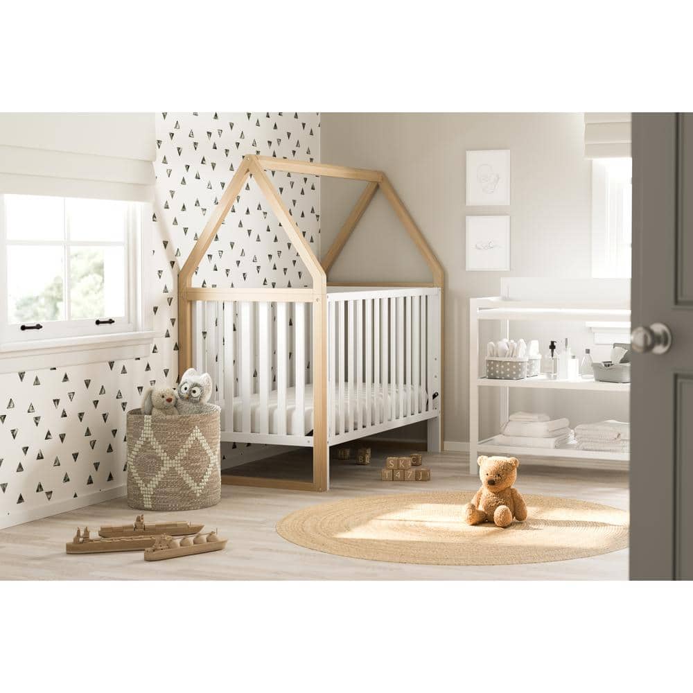 White Modern GREENGUARD Certified Changing Table with Drawers