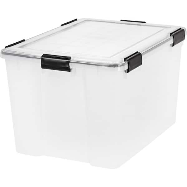 IRIS 74-Qt. Weathertight Storage Box in Clear