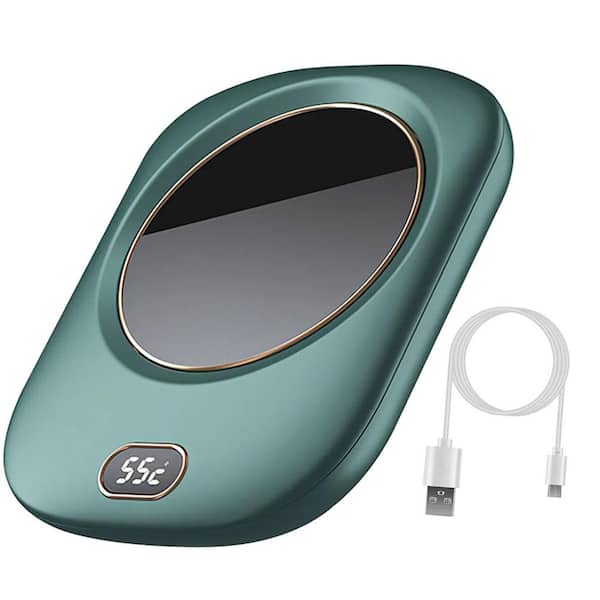 Electric Coffee Mug Warmer Auto Shut off USB Tea Milk Beverage Cup Heating Plate with 3 Temperature Setting, Green