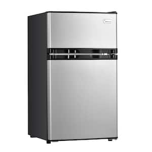 3.1 cu. ft. Mini Fridge in Stainless Look with Freezer