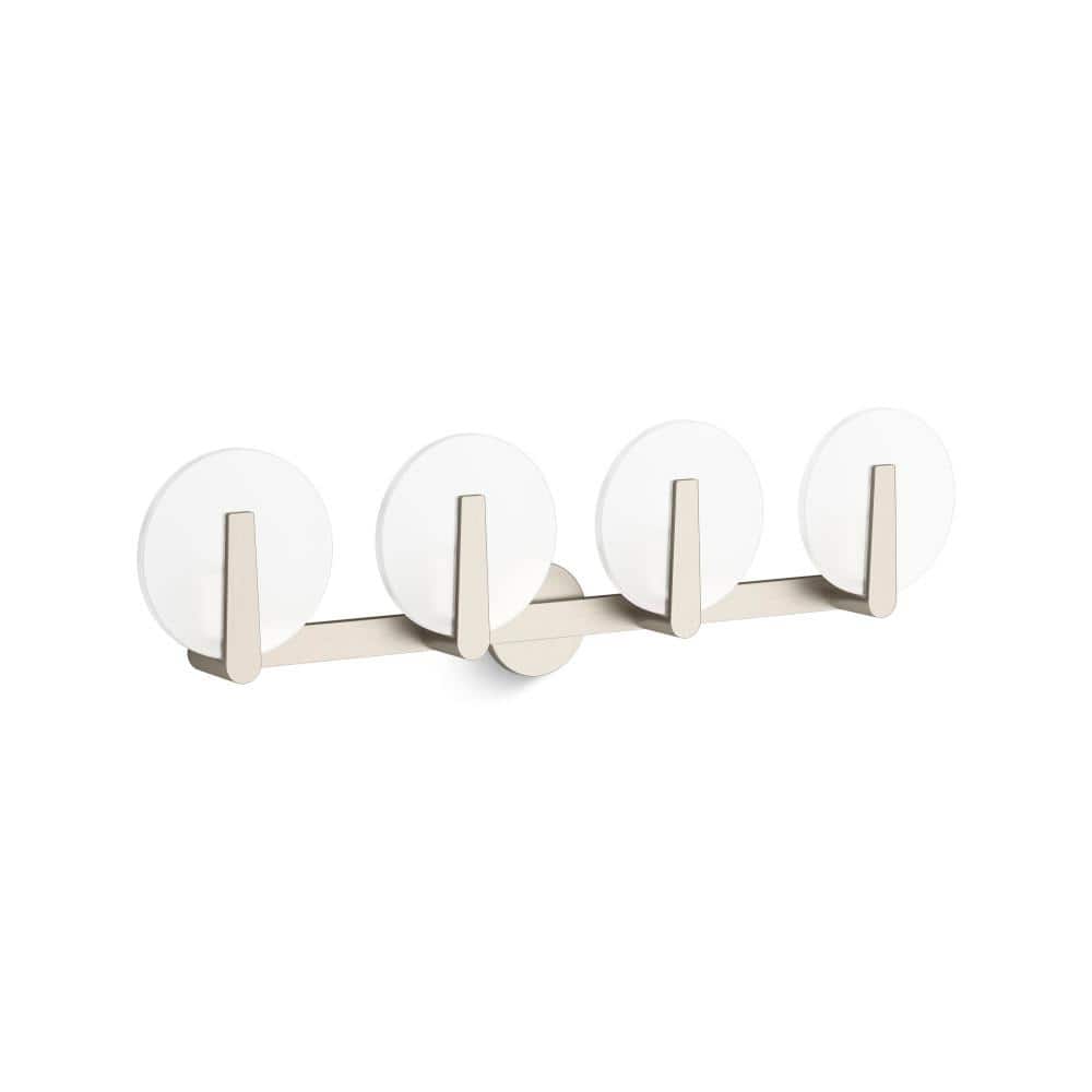 Hint 4-Light Brushed Nickel Frosted Glass Wall Sconce price history on PriceWatchPro