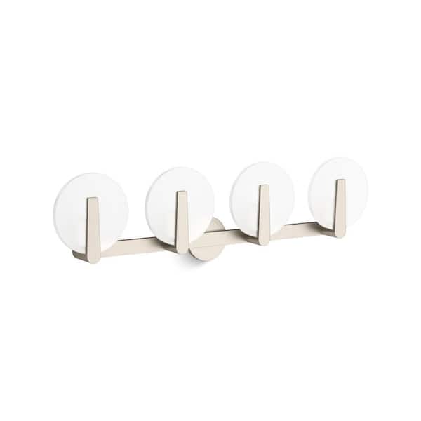 Hint 4-Light Brushed Nickel Frosted Glass Wall Sconce