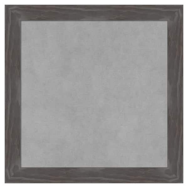 Amanti Art Woodridge Rustic Grey 19 in. x 19 in. Framed Magnetic Board