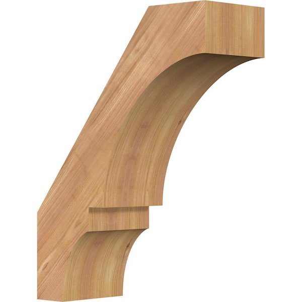 Ekena Millwork 5 1/2"W x 14"D x 18"H Balboa Smooth Knee Brace, Western Red Cedar