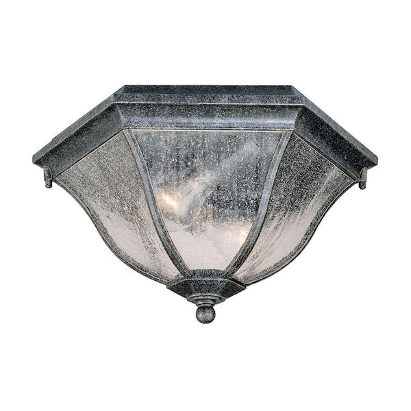Acclaim Lighting Flushmount Collection Ceiling-Mount 2-Light Outdoor Stone Light Fixture