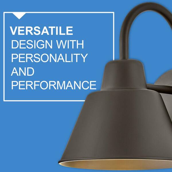 LARK - Wes Oil Rubbed Bronze Outdoor Wall Lantern Sconce (1-Light)