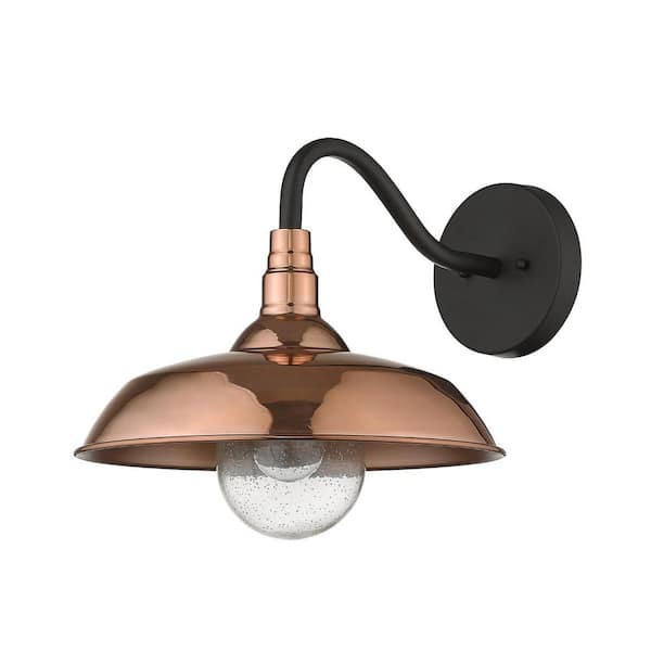 13.5 in. Copper Outdoor Hardwired Sconce with No Bulbs Included