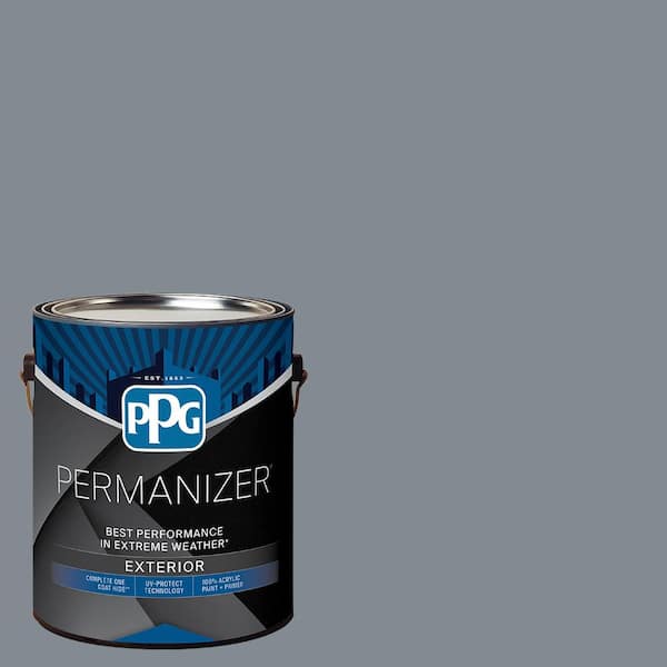 PERMANIZER 1 gal. PPG0993-5 Superhero Gray Flat Exterior Paint