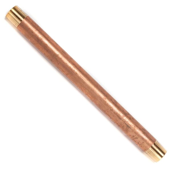 LTWFITTING 3/8 in. x 8 in. MIP Brass Nipple Fitting (3-Pack)