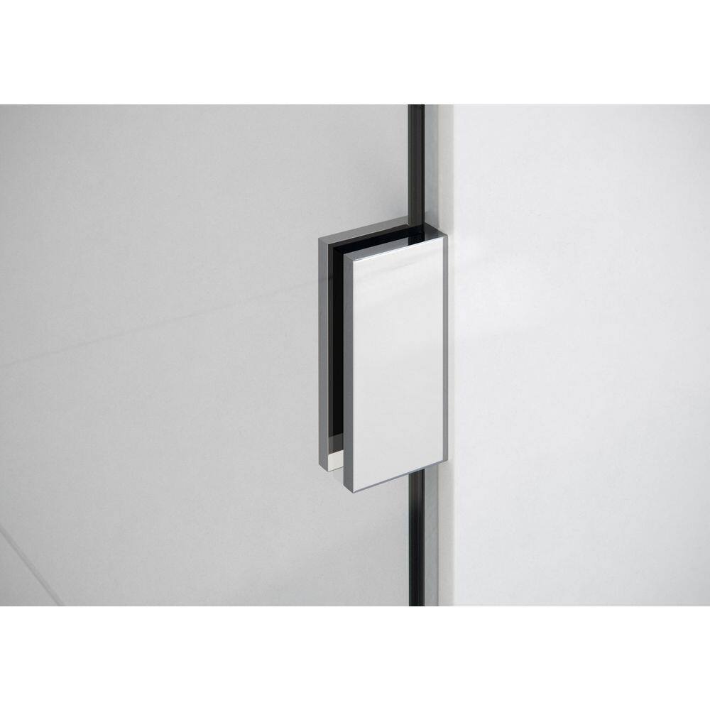 78" Frameless Clear Glass Shower Door with Polished Chrome Hinges