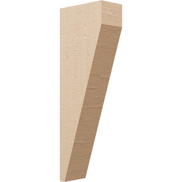 Ekena Millwork 5 in. x 30 in. x 10 in. Thin Concord Rough Cedar Woodgrain TimberThane Corbel, Primed Tan