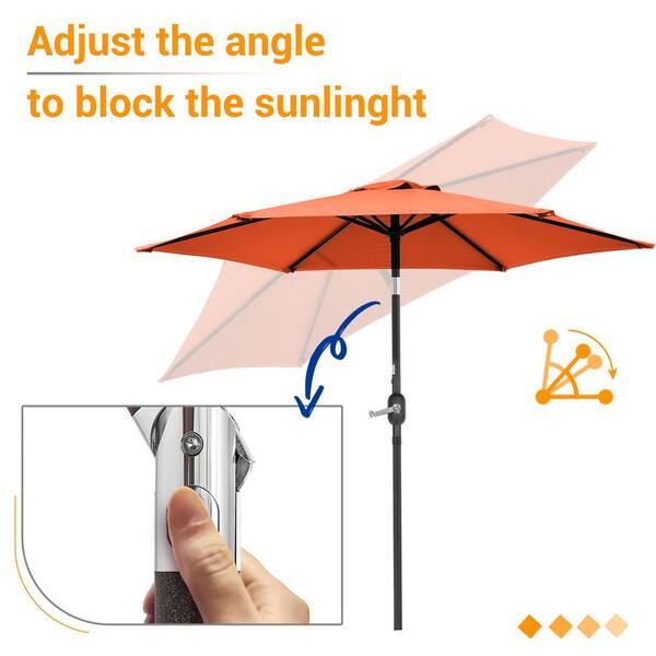 8'x10 patio umbrella 8'x10' Auto Tilt Umbrella UM8810RT0_ / Black / Boulder