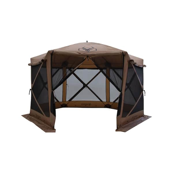 Gazelle G6 Deluxe Portable 8 Person 6 Sided Gazebo Shade Tent