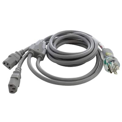 1 ft. IEC C14/Sheet E It Plug to IEC C13 Female Connector