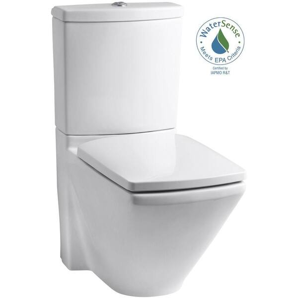 KOHLER Escale 2-piece 1.6 GPF High Efficiency Dual Flush Elongated Toilet in White