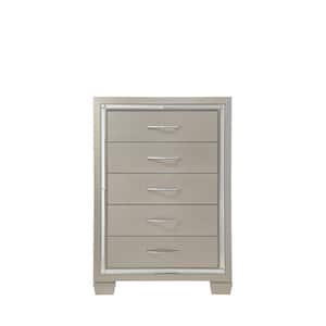 5- Drawers Champagne Glamour Chest of Drawers