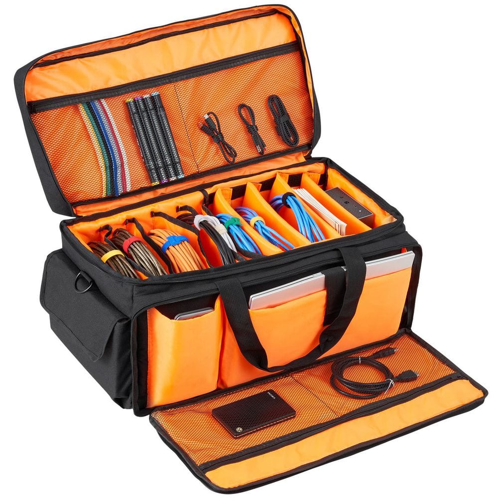 SVOPES DJ Cable File Bag, 1200D Oxford Fabric, 9 Detachable SVOPES DJ Cable File Bag, 1200D Oxford Fabric, 9 Detachable