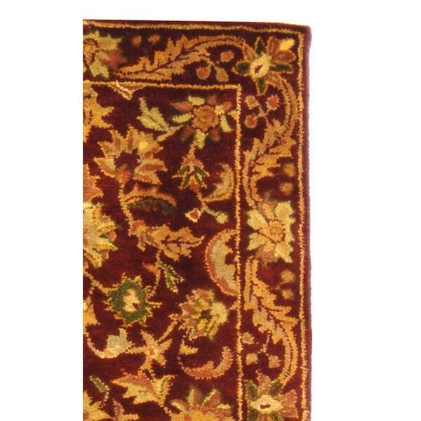 Hand-Tufted Antiquity WINE/GOLD Wool Rug 2' 3 x 16' Runner 