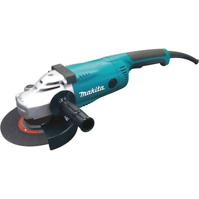15 Amp 7 in. Corded Angle Grinder with Grinding wheel, Side handle and Wheel Guard