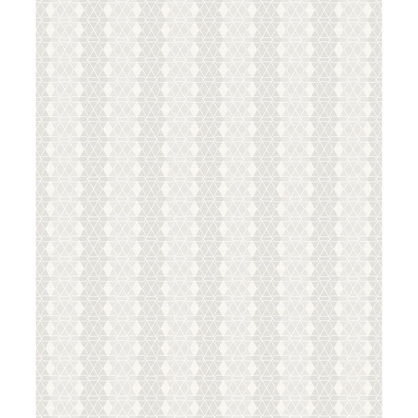 Advantage Taylor Light Grey Diamond Paper Strippable Roll (Covers 57.8 sq. ft.)