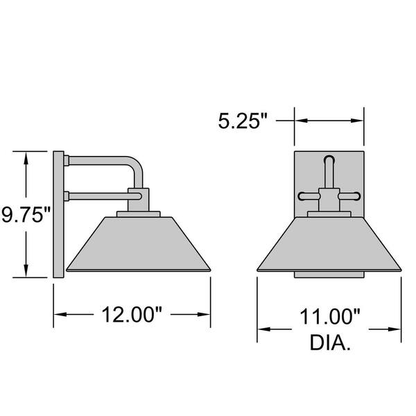 Access Lighting - 1-Light Black LED Outdoor Wall Lantern Sconce (1-Pack)