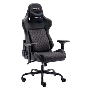 Red Leather Gaming Chairs with Adjustable 4D Arms Builtin Airbag Lumbar Support Reclining High Back
