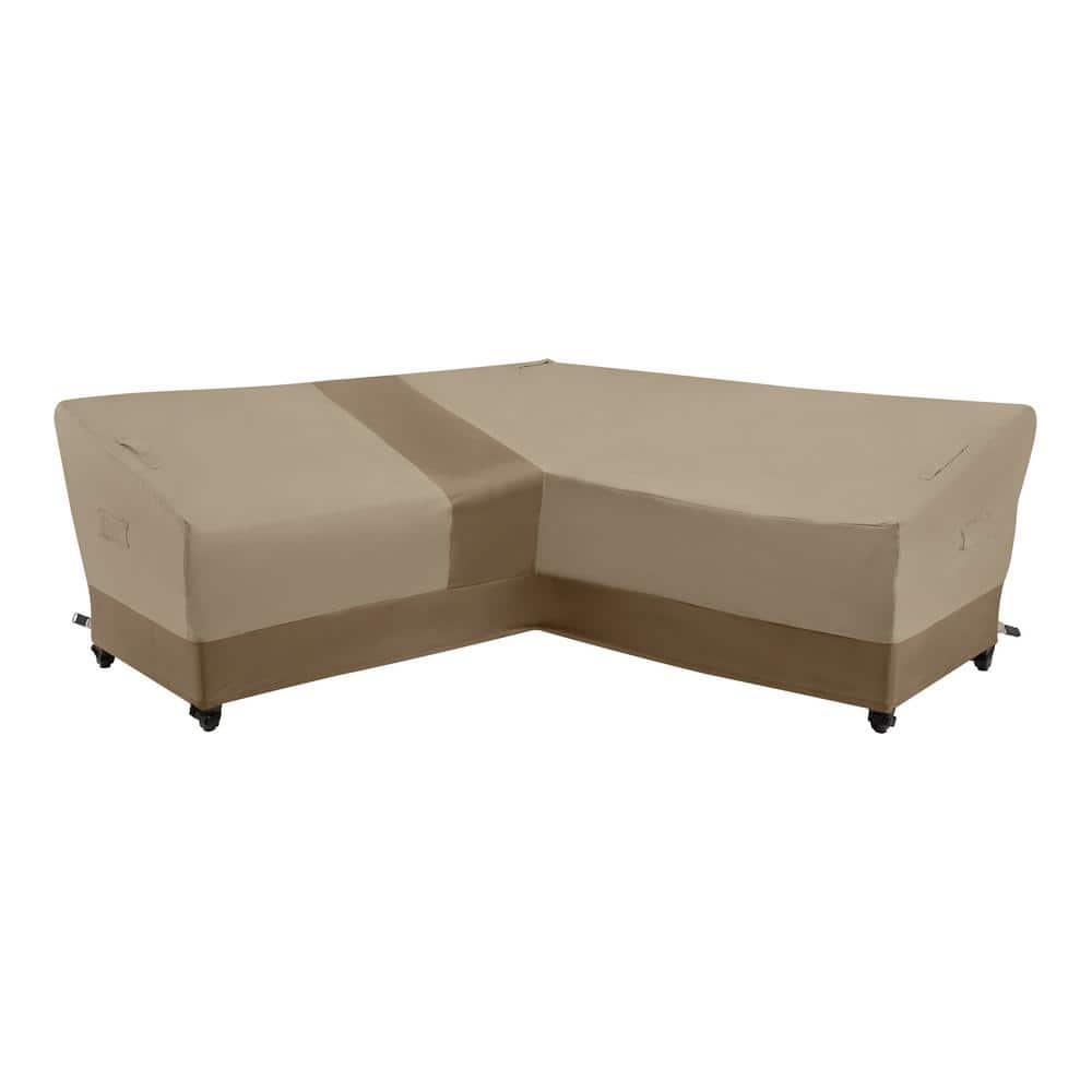 Condition photo showing Good Condition for l-shape beige patio furniture cover