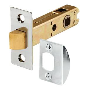 Passage Door Latch, 9/32 in. and 5/16 in. Square Drive, Steel, Chrome Finish