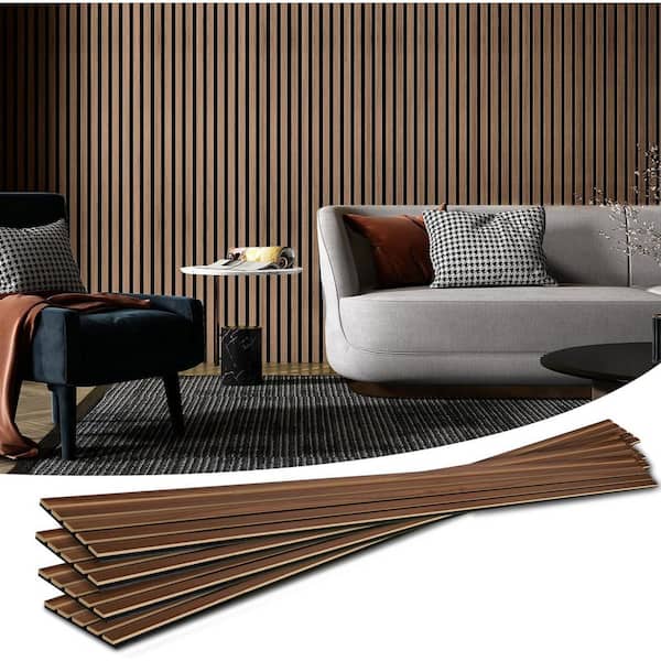 Afoxsos 4-Piece Wood Slat Acoustic Panels for Stylish Decor