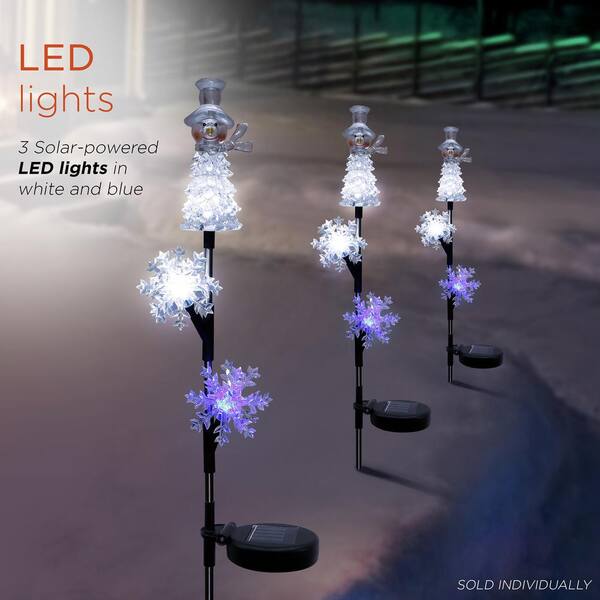 Ultra-Bright Shooting17 568LED Snowflake Lawn Stake Light 4 Stakes Total Christmas Outdoor Decoration Ul Standard Adaptor Outdoor Pathway Lawn Holida