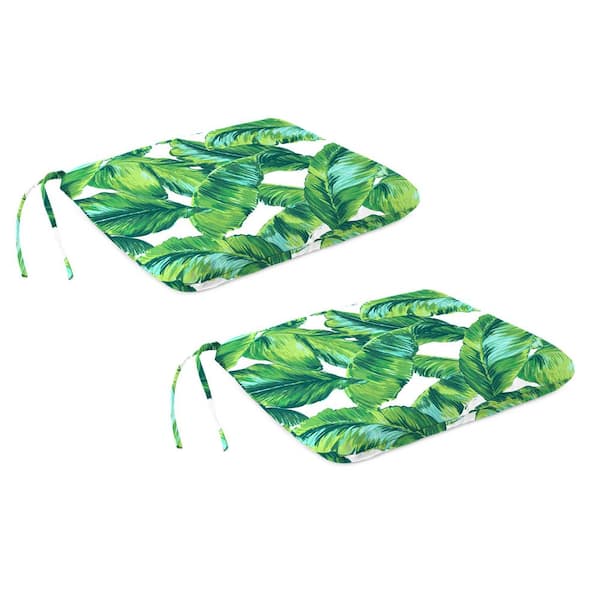 15.5 in. L x 17 in. W x 2.5 in. T Rectangular Outdoor Seat Cushion in Clarmont Seagrass (2-Pack)