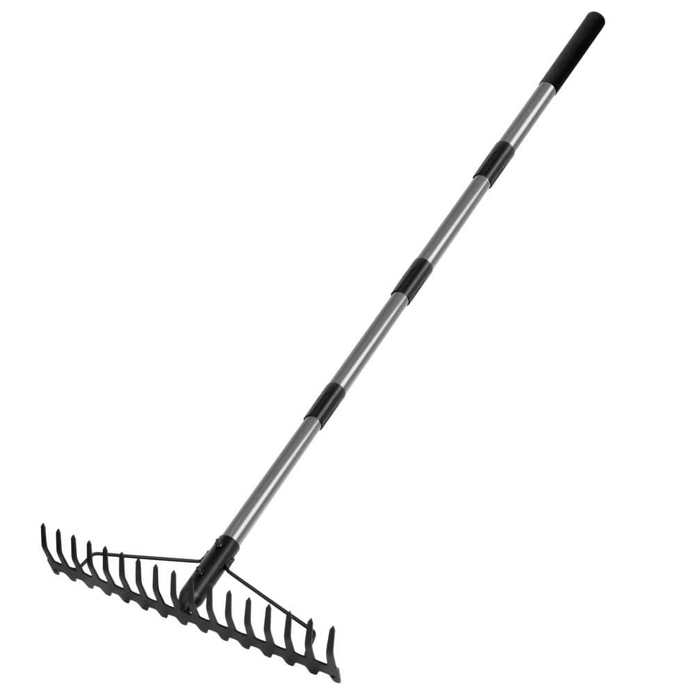 WaLensee 63 in. Steel Handle 17-Tine Bow Rake BR-001B-D28 - The Home Depot